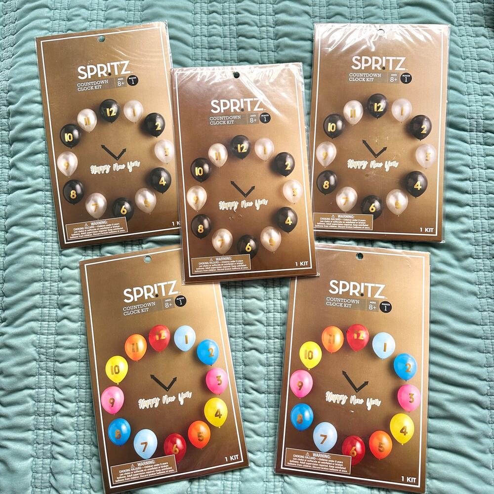 New Years Eve Holiday Party Supplies Balloon Decorations – PACK OF 5 KITS – NEW